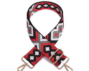 Boho Handbag Strap, Guitar Strap, Purse Strap, Canvas Bag Strap, Crossbody Strap , Shoulder Bag Strap, Woven Bag Strap, Ethnic Bag Straps