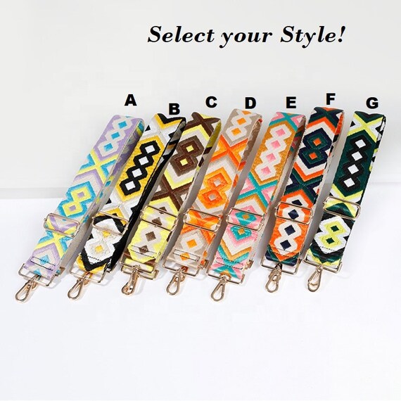 Boho Handbag Strap Guitar Strap Purse Strap Canvas Bag Strap Crossbody Strap Shoulder Bag Strap Woven Bag Strap Yellow Bag Straps Etsy Canada