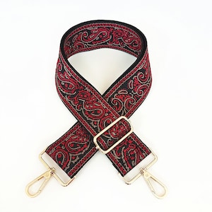 Woven Handbag Strap, Guitar Strap, Embroidered Purse Strap, Canvas Bag Strap, Crossbody Strap ,Shoulder Bag Strap, Jacquard Bag Strap