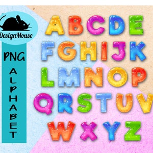Alphabet Clipart: Hand-Drawn PNG Letters (Digital Download)