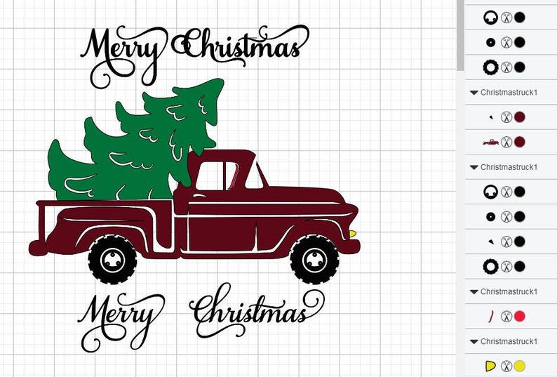 Download Christmas truck SVG file Cricut file Silhuettes file svg ...