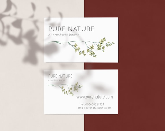 Premade Minimalist Logo, Greenery Logo, Business Logo, Branding Logo, Custom Logo, Calligraphy logo design, Watermark logo, Botanical Logo
