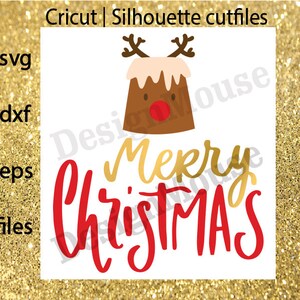 Weihnachten Rentier Hirsch SVG Datei Cricut Datei Cutfile Silhuettes Datei Svg Dxf Eps Dateien schneiden-File-Weihnachten-Svg-Weihnachten-Elemente