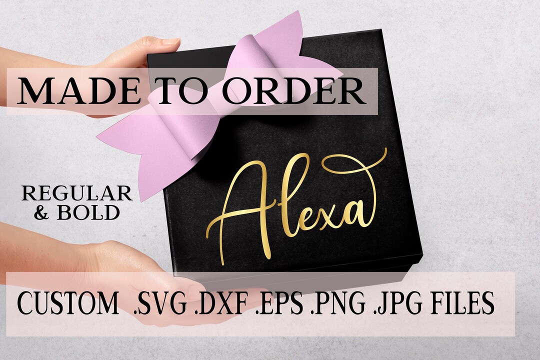 Custom Name Calligraphy SVG: Personalized Word Cut File (digital ...