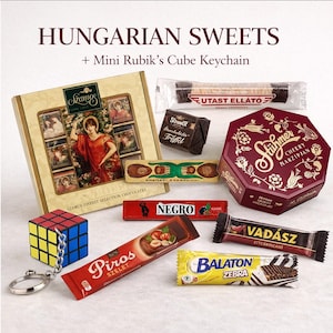 ハンガリーの伝統菓子、サモス、シュトゥーマー、バラトン、ヴァダスチョコレート、ルービックキューブキーホルダー、ルービック