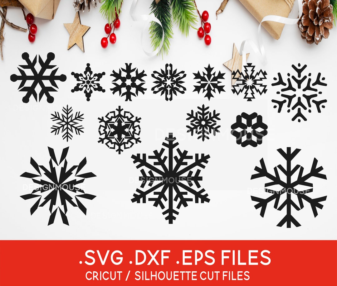 Christmas Snowflakes SVG Clipart: Cricut Silhouette Cut File (digital ...