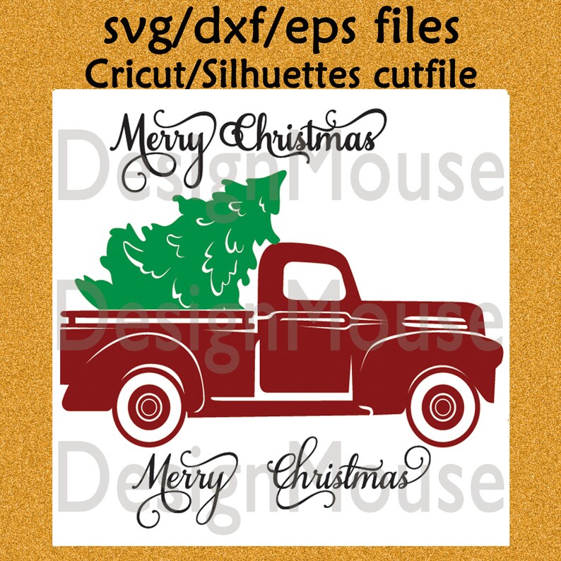 Download Christmas truck SVG file Cricut file Silhuettes file svg ...