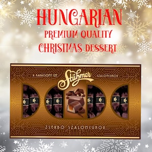 Hungarian Christmas Sweets, Walnut-Apricot Dark and Milk Chocolate Holiday Candy  Saloon Chocolate, Stuhmer Zserbó Szaloncukor GIFT BOX