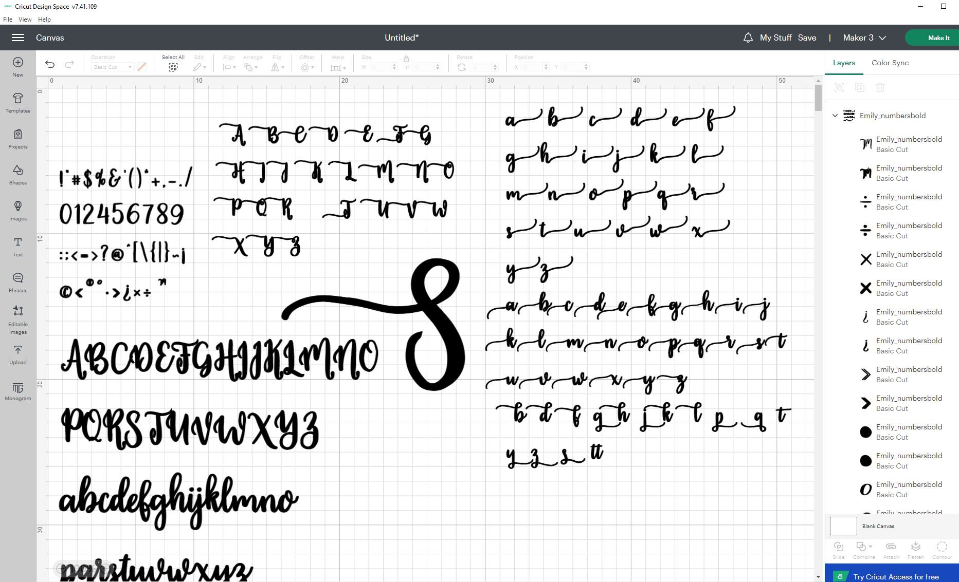 Emily Cursive Font: Long Tail Swirly Script (TTF, OTF, SVG) - Etsy