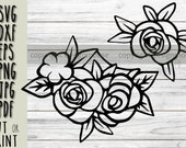 Floral SVG Cut File: Hand Drawn Flowers, Farmhouse Decor (Digital Download)