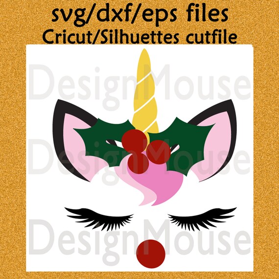 Download Free Christmas Unicorn Svg File Cricut File Silhuettes File Svg Dxf Etsy SVG DXF Cut File