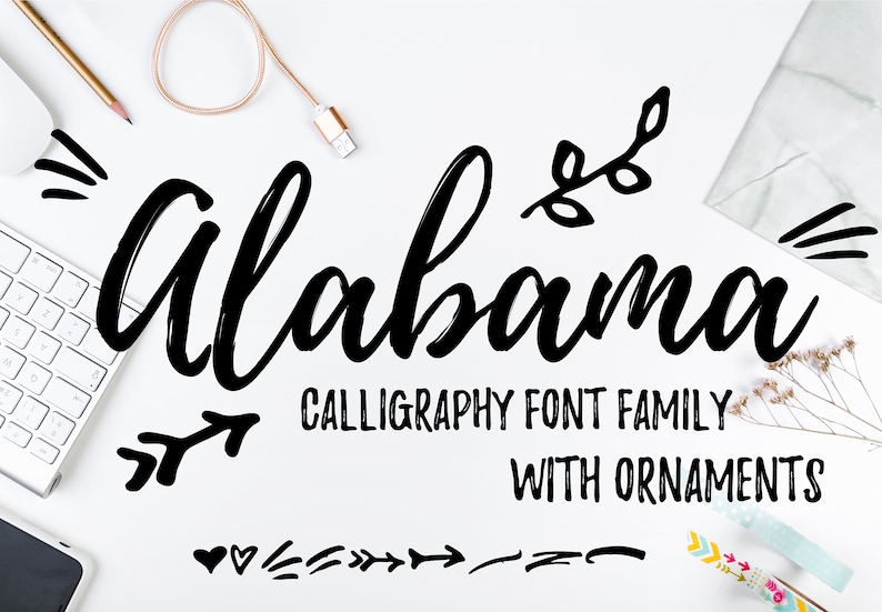 Digital Font Handwritten Calligraphy Font font download Cricut | Etsy