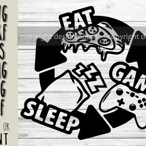 Giocatore cricut SVG, mangia sonno gioca file digitale cricut, scarica il file di taglio del design, maglietta del giocatore svg cricut digitale, clipart giocatore