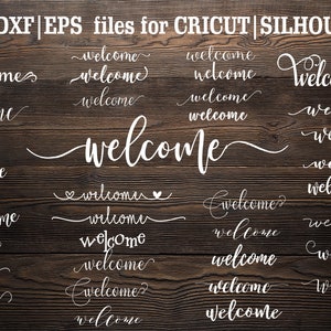 Welcome SVG bundle, Wedding welcome Cricut design cut file, Farmhouse sign svg, swirly welcome cut file, long tail cricut image 7