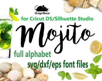 svg font Cricut Silhouette Digital Full Alphabet SVG DXF EPS Font swirly swashes Instant Download Script clean cutting digital file