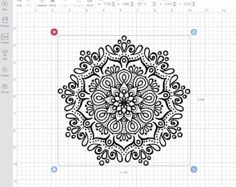 SVG file Cricut file cutfile Silhuettes file .svg .dxf .eps files Cutting file mandala silhuette cutfile cut file