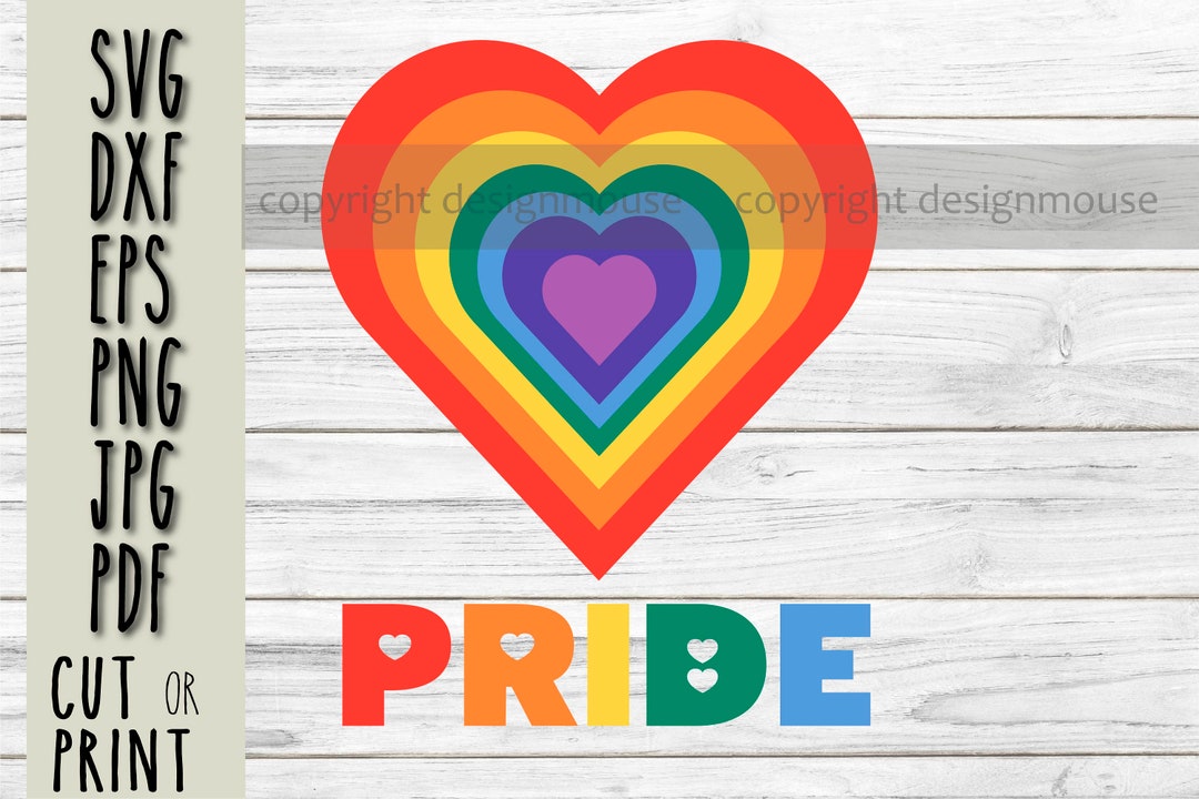 Gay Pride SVG PNG JPG, Rainbow Svg, Gay Pride Flag Svg, Digital ...