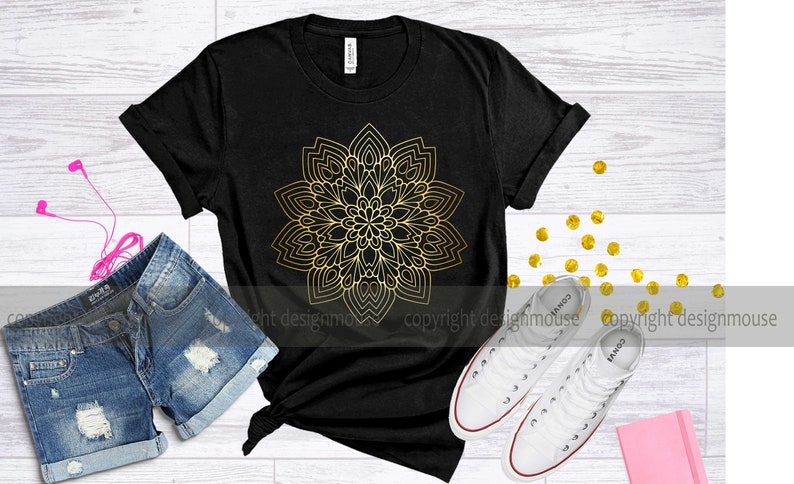 Flower mandala cricut svg flower pattern mehndi style print | Etsy
