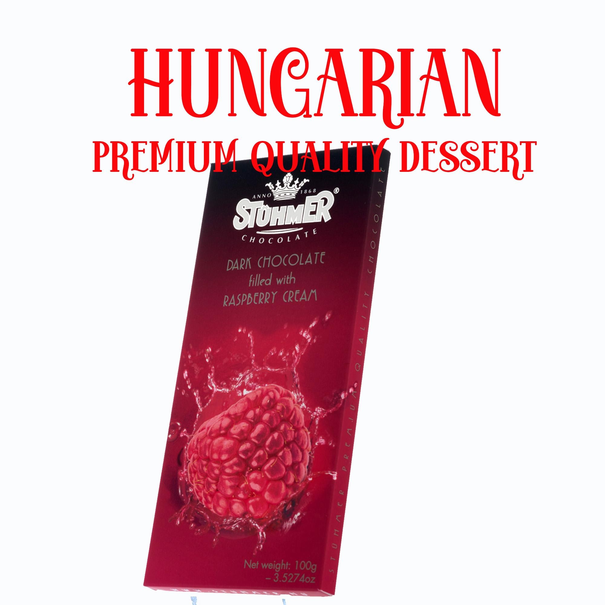 Hungarian Raspberry Cream Dark Chocolate 100 Gram, Stuhmer