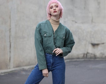 green denim jacket outfit