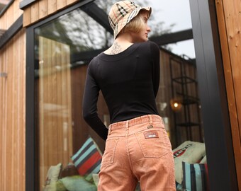 deadstock vintage pastel pink lee corduroy skinny trousers