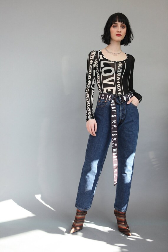 navy mom jeans