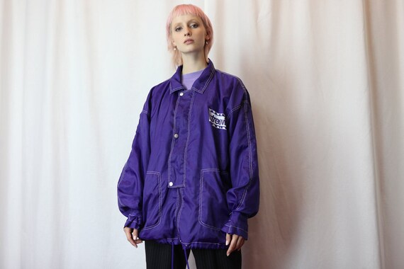 purple coach jacket