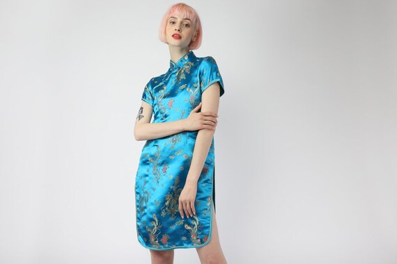 turquoise cheongsam