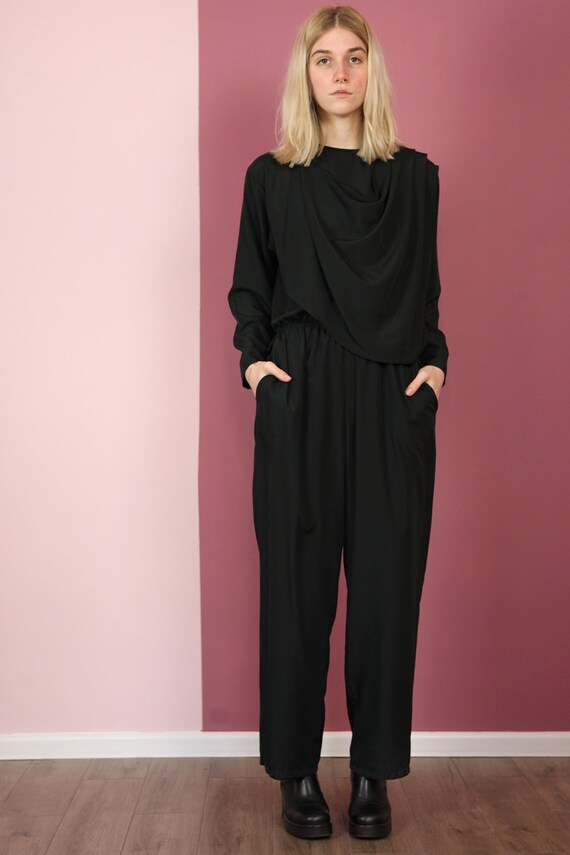 Vintage 80's French Miss Lagote Silk Event Jumpsui