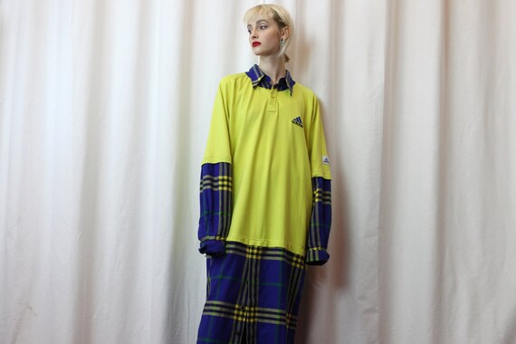 Vintage Adidas Reworked Oversize Checked Dress