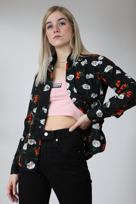 Vintage Y2K DSqured Floral Print Shirt Blouse