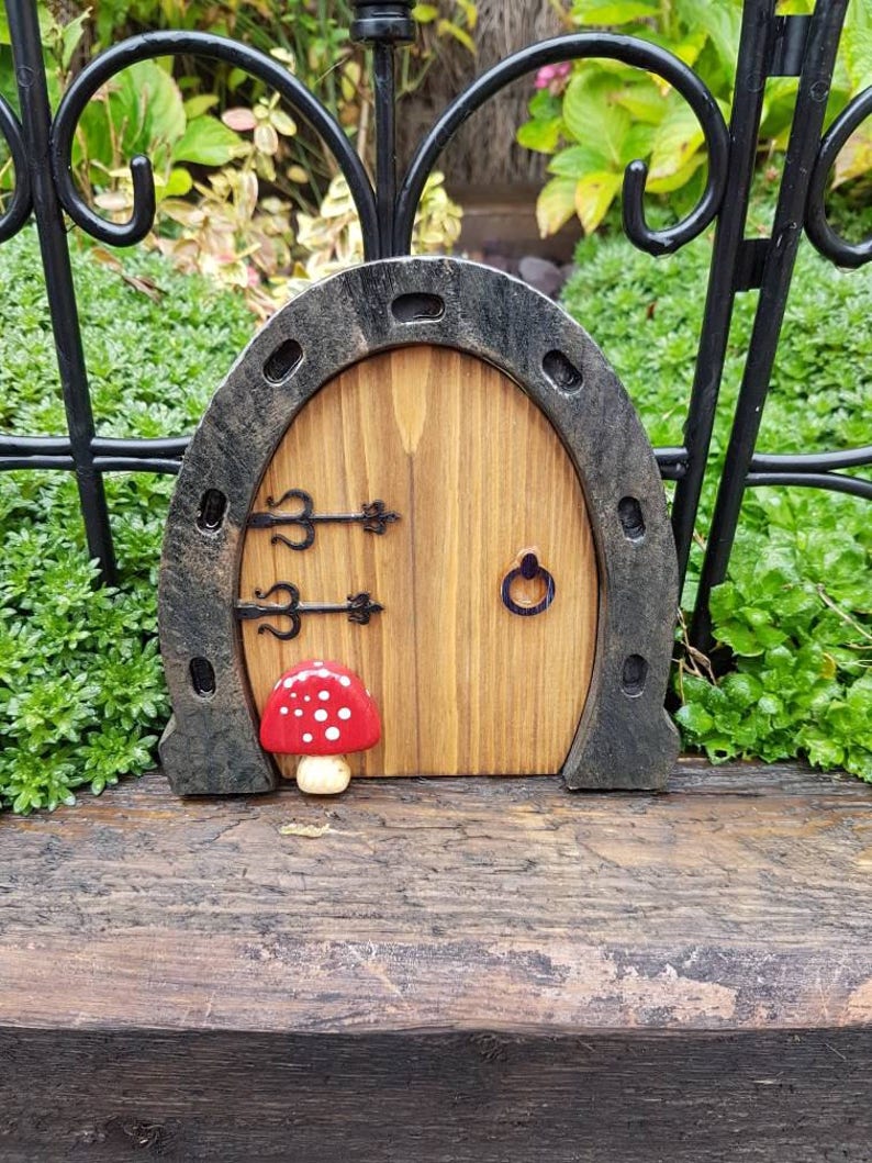 Fairy Door Outside Garden Fairy Door Elf Door Horseshoe Shape Etsy