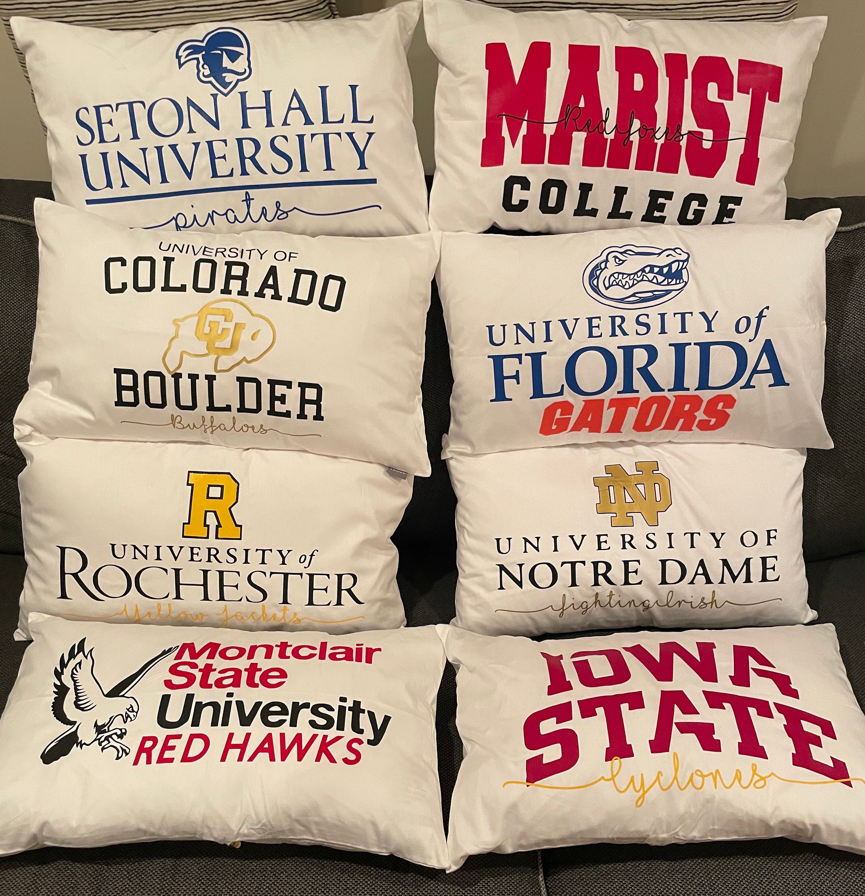 College Pillow 12x20 Custom Etsy