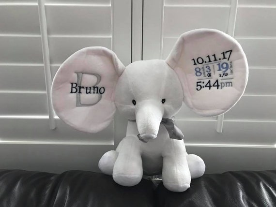 personalized stuffed elephant for baby