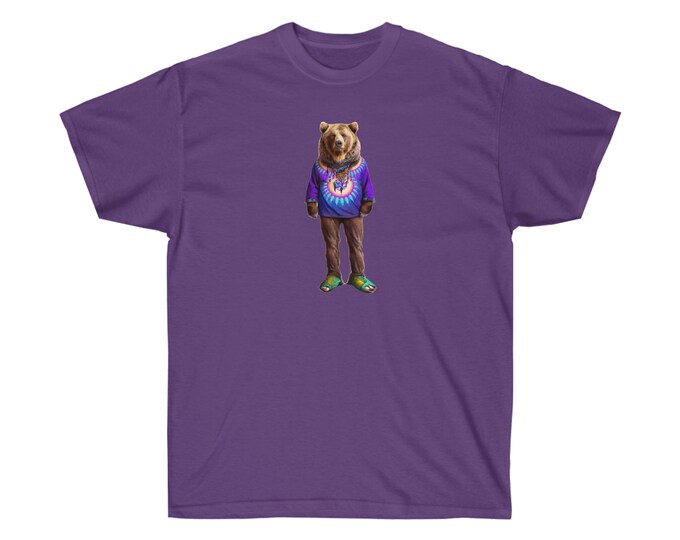 Hippie Bear - Adult Tee