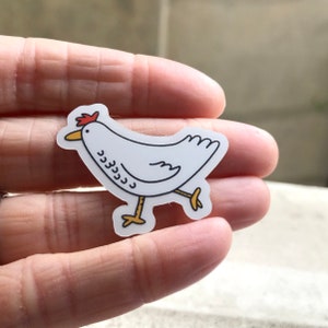 Hühner - Aufkleber Packung - 5er Pack huhn Sticker basierend auf ORIGINAL Zeichnung