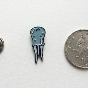 Jellyfish enamel pin / badge with original drawing image 4