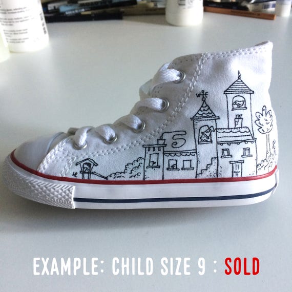 hand drawn converse