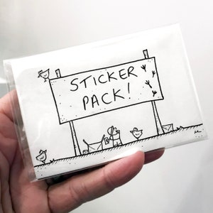 Large sticker pack - Pack of 15 chicken stickers | Original art by @hinstow