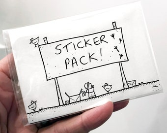 Large sticker pack - Pack of 15 chicken stickers | Original art by @hinstow