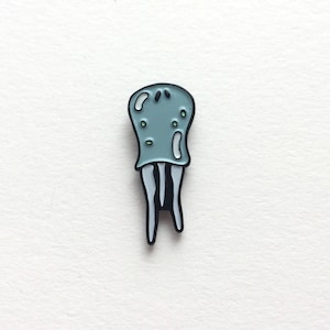 Jellyfish enamel pin / badge with original drawing image 1