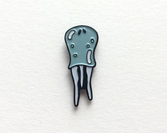 Jellyfish - enamel pin / badge (with original drawing)