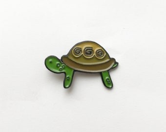 Tortoise - enamel pin / badge (with original drawing)
