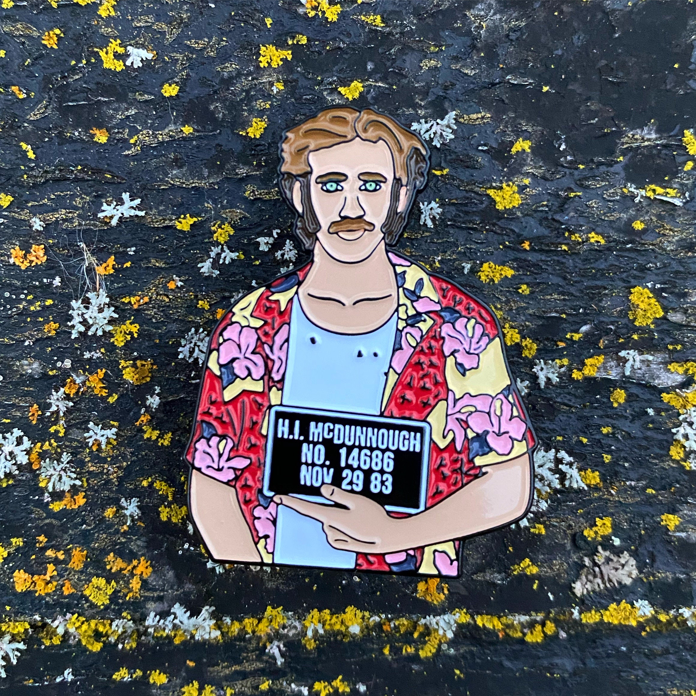 Raising Arizona enamel pin - H.I. McDunnough