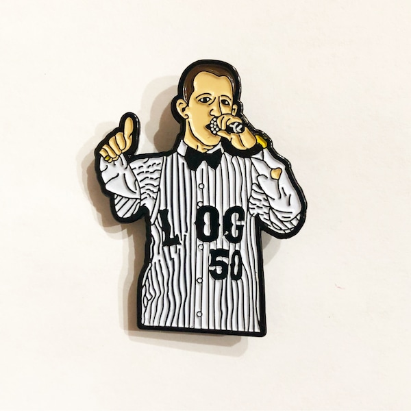 Succession tribute enamel pin // Kendall Roy rapping / "L to the OG"