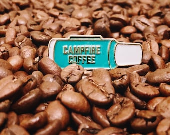 Coffee for Campers // Campfire Coffee enamel pin
