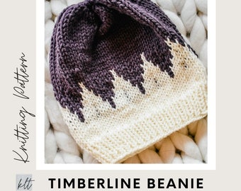 Fair Isle Knit Beanie Pattern: Color Block Design (PDF Pattern)