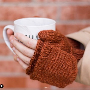 Convertible Knit Mittens Pattern: Worsted Yarn Fingerless Gloves (PDF Download)