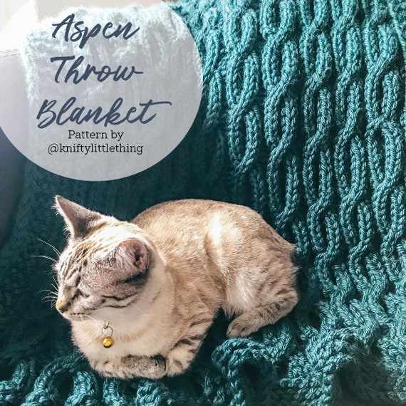 Teal cable knit throw sale