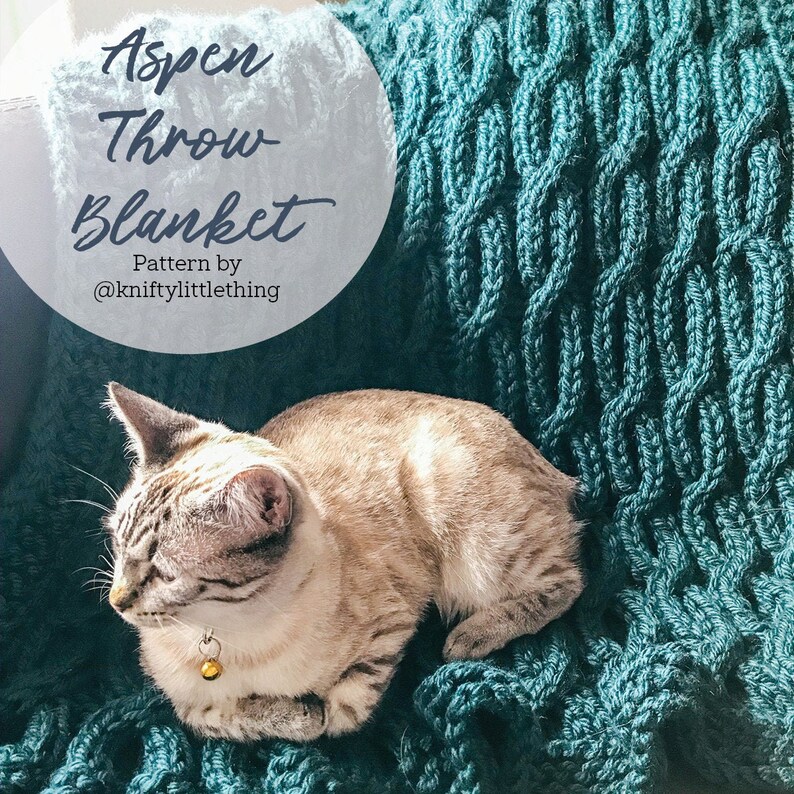 Aspen Throw Blanket PATTERN // Knitting Pattern // Knit Etsy